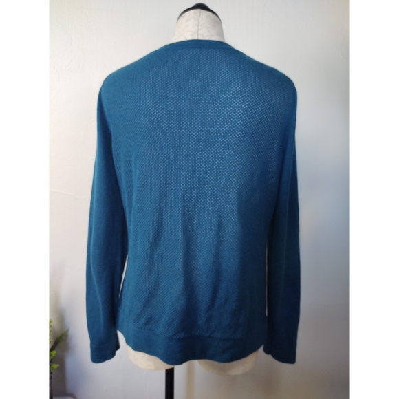 Cabi #3368 Ever Cardigan Teal Snap Front Sweater Size Medium - Picture 9 of 16